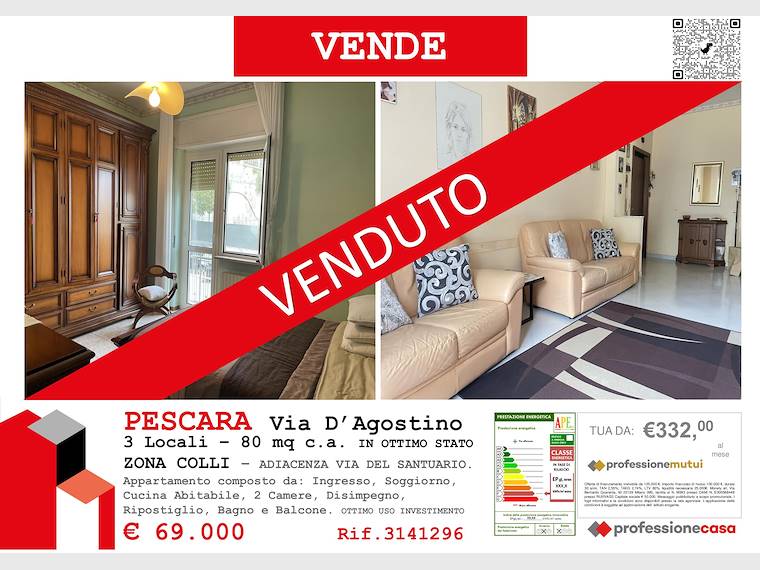 Appartamento in vendita a Pescara, Via D'agostino, 25 - Pescara, PE
